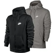 Nike Sportswear Club Herren-Kapuzenjacke Black/Black/White L