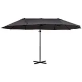 Outsunny Doppelsonnenschirm 440 x 270 cm Grau