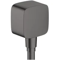 Hansgrohe Fixfit Wandanschlussbogen Rückflussverhinderer Schwarz/Brushed Black Chrome