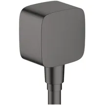 Hansgrohe Fixfit Wandanschlussbogen Rückflussverhinderer Schwarz/Brushed Black Chrome