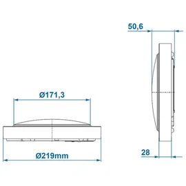 PRO PLUS Deckenleuchte 42 LEDs Ø220x50mm