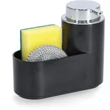 Zeller Seifenspender-Set, Kunststoff, schwarz