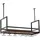 [en.casa] Weinregal 80 x 30 x 65 cm Schwarz/Walnussoptik