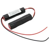 AccuCell Notleuchtenakku NiCd 4,8V 1800mAh 2x L1x2 Sub-C mit 200mm Kabel ersetzt 4,8 V Akku, passend u.a. für Hucoag NL-6-3961-4/1/EH