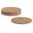 Zeller Untersetzer 6-tlg., Holz, Textil, Natur Braun