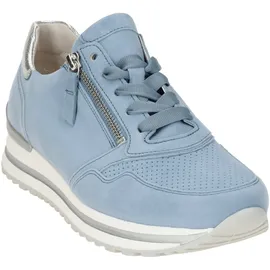 Gabor Damen, Low-Top Sneaker, Frauen Halbschuhe,Freizeitschuhe,Turnschuhe,Laufschuhe,Freizeit,sportlich,Azur/Silber (perf),35.5 EU / 3 UK