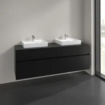 Villeroy & Boch Villeroy und Boch Collaro Waschtischunterschrank C02100VL 160x54,8x50cm, für 2 Waschtische, volcano black