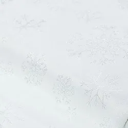 Jacquard "Schneekristalle" mit Glitzergarn, weiß/silber