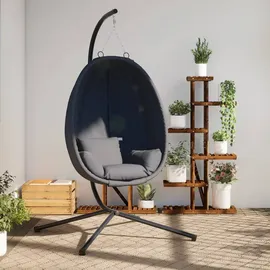 vidaXL Hängesessel Ei-Design Taupe