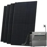 Solarway® All In One Balkonkraftwerk mit Speicher 2000W komplett Steckdose - 3,2 kWh Anker Solix 2 PRO Speicher - Solaranlage Komplettset - 500W Solarmodule & Anker Speicher & Zubehör