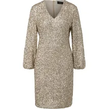 s.Oliver Pailletten-Kleid Midikleid Beige 40