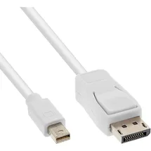 InLine Mini DisplayPort zu DisplayPort Kabel 1,5m Weiß