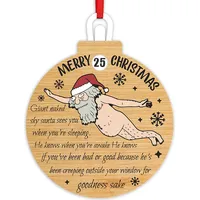 Holz Weihnachten Anhänger Runde Advent Kalender 25 Tage Weihnachten Countdown Hängen Ornament für Home Festliche Dekor E