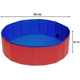 Hundepool Pool Swimmingpool Hundeplanschbecken faltbar Hundebad Ø60/80/120/160cm - 1 - rot