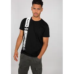 T-Shirt ALPHA INDUSTRIES "Alpha Industries Men - T-Shirts Defense T-Shirt", Herren, Gr. S, schwarz, Obermaterial: 100% Baumwolle, Kurzarm, Shirts