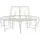 vidaXL Baumbank Ø 160 x 89 cm Antik Weiß