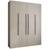 abiks möbel Drehtürenschrank COMO 190 x 245,5 x 50 cm Schwarz