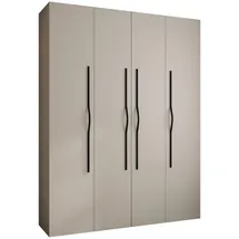 abiks möbel Drehtürenschrank COMO 190 x 245,5 x 50 cm Schwarz