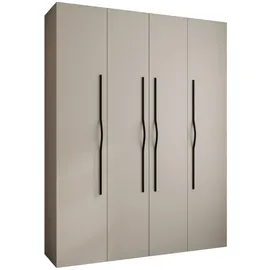 abiks möbel Drehtürenschrank COMO 190 x 245,5 x 50 cm Schwarz