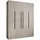 abiks möbel Drehtürenschrank COMO 190 x 245,5 x 50 cm Schwarz