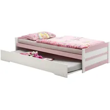 Idimex Lorena 90 x 200 cm Rosa/Weiß