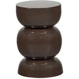Woood Beistelltisch Breno - Metall Dunkelbraun, Ø 30 cm