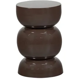 Woood Beistelltisch Breno - Metall Dunkelbraun, Ø 30 cm