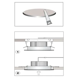 SOTech Einbauleuchte 6W 100 x 100 mm Quadratisch weiß