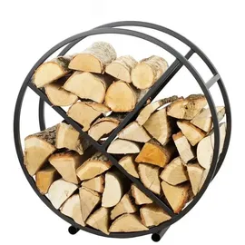 feueranker® Brennholzregal Edelstahl verschiedene Größen Schwarz