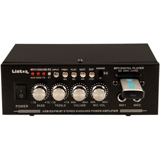 Karaoke Stereo Verstärker MP3 Bluetooth Party Anlage 50 W USB SD Fernbedienung