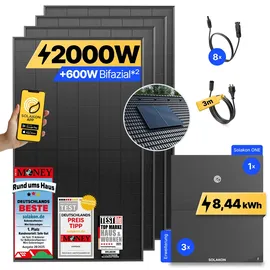 solakon Balkonkraftwerk onPower 2000W + Ziegeldach-Halterung Paarmontage