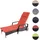 MCW Cesena Sonnenliege 197 x 71 x 108 cm anthrazit/terracotta inkl. Rollen