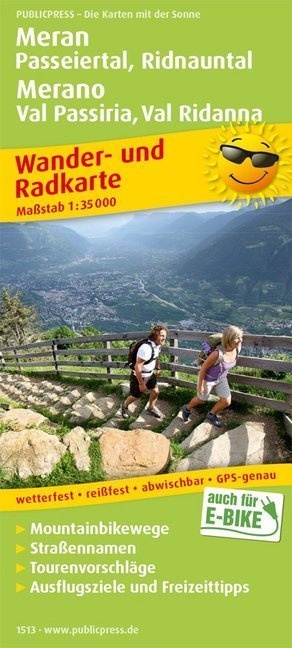 Publicpress Wander- Und Radkarte Meran  Passeiertal  Ridnauntal / Merano  Val Passiria  Val Ridanna  Karte (im Sinne von Landkarte)