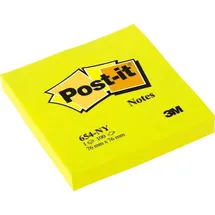 Post-it Haftnotizblock Neon - 76 x 76 mm, zitronengelb