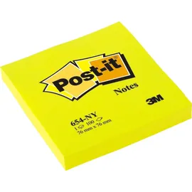 Post-it Haftnotizblock Neon - 76 x 76 mm, zitronengelb