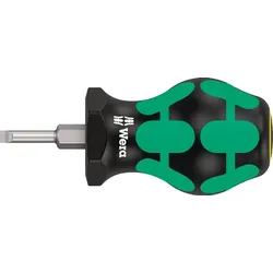 Wera Schraubendreher 335 Stubby Schneiden-B.3,5mm Klingen-L.24,5mm 2K-Griff Rundkl. - 5008840001