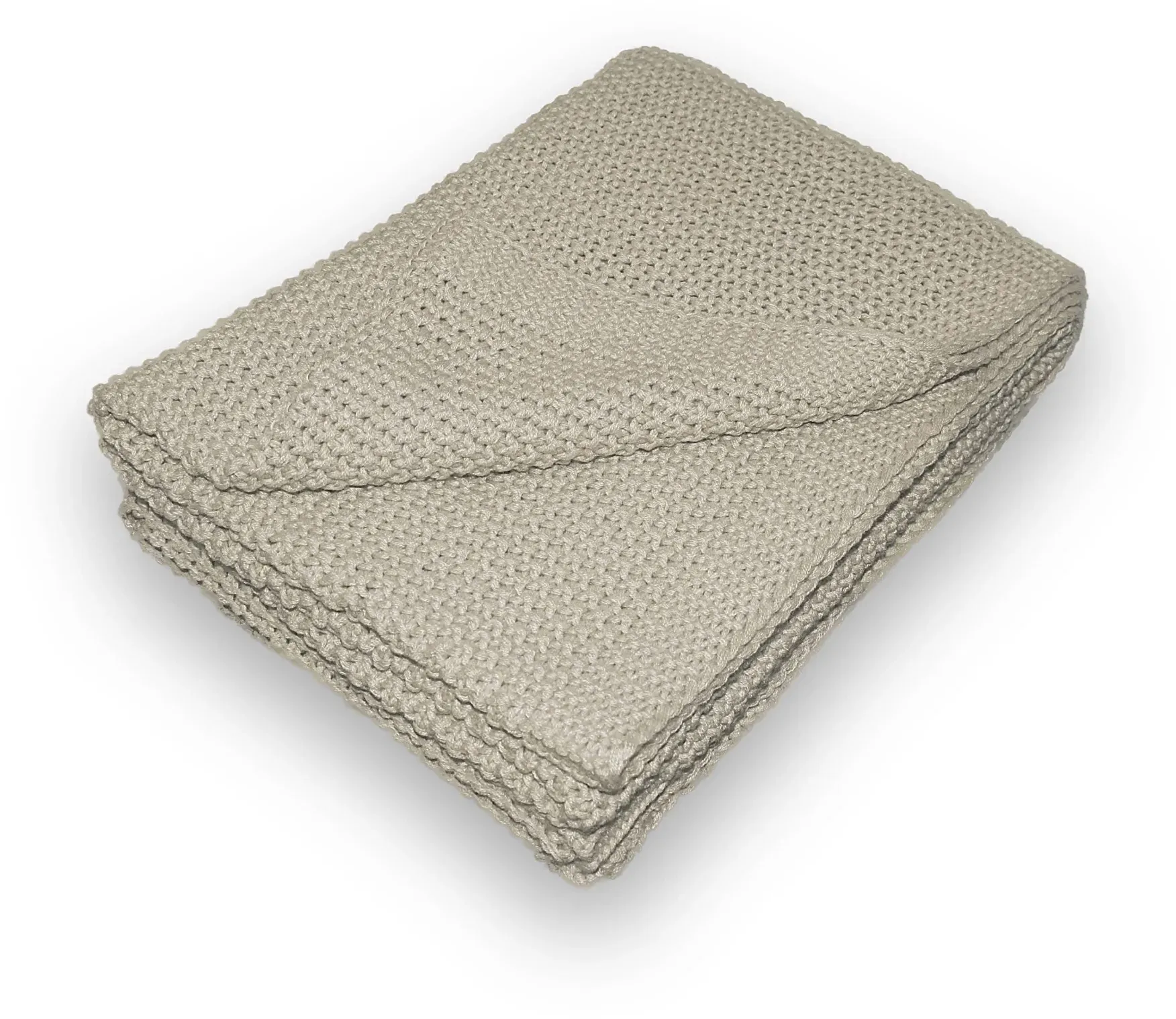 Traumhaft gut schlafen Strickdecke – Kuscheldecke in verschiedenen Farben, 100% Polyester - Sand