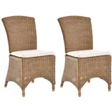Set/2 Esszimmersessel Rattan Esszimmerstuhl Rattanstuhl Stuhl (Vintage Braun)