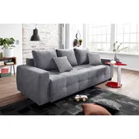 Collection AB Schlafsofa »Bella«, mit Bettfunktion und Bettkasten, inkl. loser Rücken- und Zierkissen grau