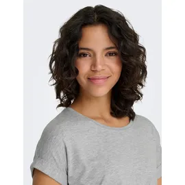 Only T-Shirt "ONLMOSTER – T-Shirt mit melierter Optik und elastischem Material", Damen, Gr.