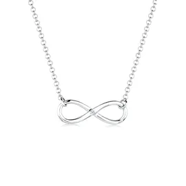 Elli DIAMONDS Halskette Infinity Pure Diamant 925 Silber weiß