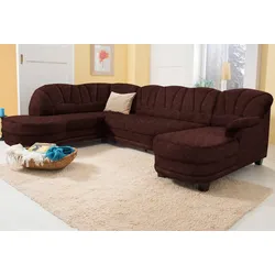 Wohnlandschaft HOME AFFAIRE "Camelita U-Form", braun (mokka), B:289cm H:86cm T:81cm, Sofas, wahlweise mit Bettfunktion