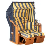 SonnenPartner Strandkorb Rustikal 250 Plus PVC-KS blau, Nord. Fichte