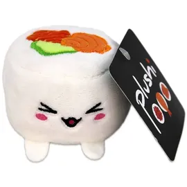 Joy Toy Plushi Plüschfigur mit Schlüsselanhänger Uramaki Sushi mit Lachs 7 cm