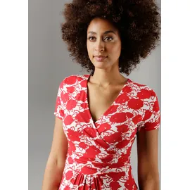 Aniston SELECTED Sommerkleid Rot/Weiß 44