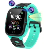 ELEJAFE Smartwatch Kinder, Kinder Smartwatch mit Telefon Anruffunktion SOS 24 Spiele MP3 Musik, Handy Uhr Kinder Wecker Recorder Junge Mädchen Weihnachten Geschenk(Enthalten Sie 1 GB Micro-SD-Karte)