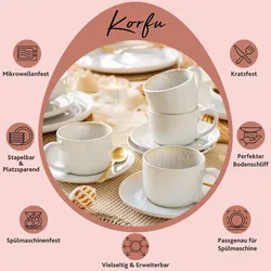 SÄNGER Kaffeetassen Set Korfu 8 teilig