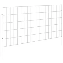 vidaXL Zaun-Set 95 x 50 cm Silber/Stahl