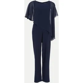 Swing Jumpsuit mit Rundhalsausschnitt, Marine, 48