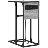 vidaXL Nachttisch Grau Sonoma 41,5 x 26 x 60,5 cm Holzwerkstoff